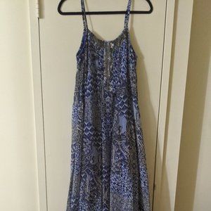 Boho Print Maxi Dress / Beach Coverup